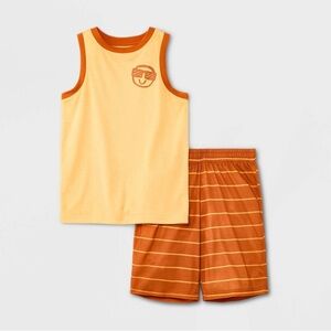 Boys' 2pc Smiley Face Pajama Set - Cat &
Jack Orange L #1012937
